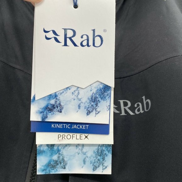 Massdrop x RAB Kinetic Jacket Men's sz L Black Waterproof Full Zip Hooded Rain - Picture 9 of 12